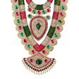 Stone Haram & Stone Necklace Set - 15 x 10 Inches | Multicolour Stone Jewelry  Jewellery for Deity Online Hot Sale