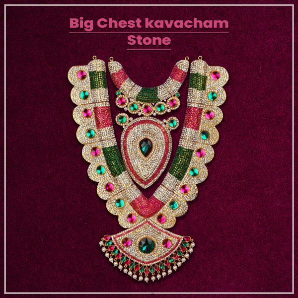 Stone Haram & Stone Necklace Set - 15 x 10 Inches | Multicolour Stone Jewelry  Jewellery for Deity Online Hot Sale