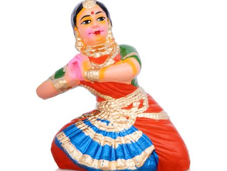 Bharathanatyam Clay Golu Bommai - 7 x 5 Inches | Giri Golu Doll  Navaratri Golu Bomma Gombe Bommai Fashion