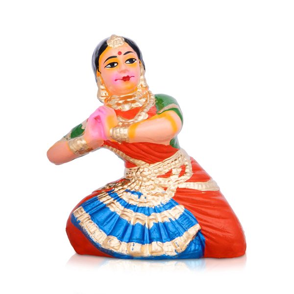 Bharathanatyam Clay Golu Bommai - 7 x 5 Inches | Giri Golu Doll  Navaratri Golu Bomma Gombe Bommai Fashion