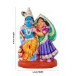 Radha Krishna Clay Golu Bommai - 8 x 6 Inches | Giri Golu Doll  Navaratri Golu Bomma Gombe Bommai For Discount