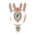 Stone Haram & Stone Necklace Set - 14 x 2.5 Inches | Multicolour Stone Jewelry  Jewellery for Deity Discount