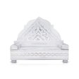 Simhasan - 6 x 4 Inches | Silver Polish Aasan  Chowki  Bajot for Pooja Mandir Online now