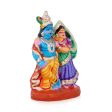 Radha Krishna Clay Golu Bommai - 8 x 6 Inches | Giri Golu Doll  Navaratri Golu Bomma Gombe Bommai For Discount