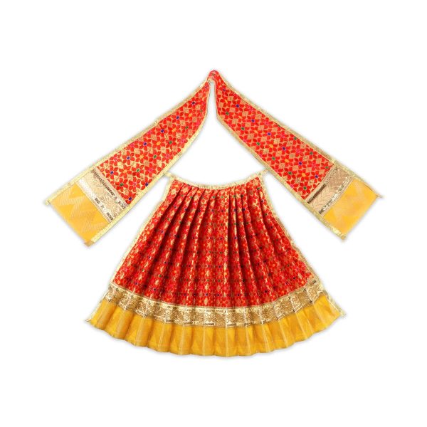 Amman Pavadai - 12 X 18 Inches | Mata Dress  Devi Vastra  Mata Poshak for Deity  Assorted Colours Online