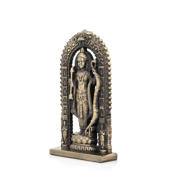 Ayodhya Rama Idol - 3 x 1.5 Inches | Zinc Statue  Antique Polish Ayodhya Ramar Statue for Pooja Discount