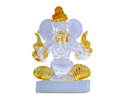 Ganesh Murti - 2.5 x 1.5 Inches | Glass Ganesha Idol  Vinayagar Statue for Home Decor Online Hot Sale