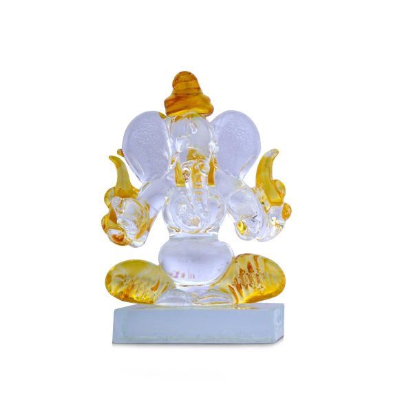 Ganesh Murti - 2.5 x 1.5 Inches | Glass Ganesha Idol  Vinayagar Statue for Home Decor Online Hot Sale