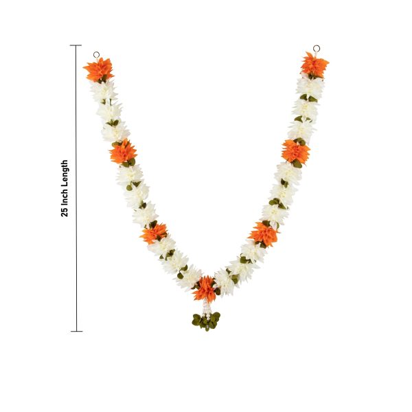 Artificial Flower Garland - 25 Inches | Cloth Mala  Artificial Mala for Photo Frame Online Hot Sale