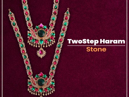 Stone Haram & Stone Necklace Set - 14 x 4 Inches | Multicolour Stone Jewelry  Jewellery for Deity Hot on Sale