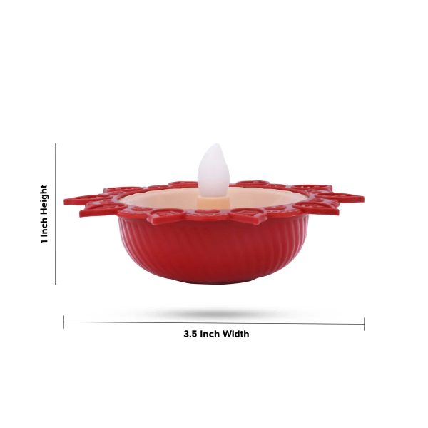 Lotus Water Sensor Diya - 1 x 3.5 Inches | Lotus Water Sensor Led Diya  Water Led Diya for Home Decor Hot on Sale