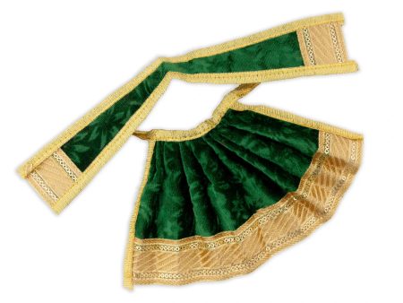 Amman Pavadai - 8 x 9 Inches | Velvet Mata Dress  Golden Border Devi Vastra  Mata Poshak for Deity  Assorted Colors Fashion