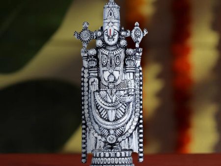 Balaji Murti - 5 x 2 Inches | Silver Polish Balaji Standing Statue  Tirupati Balaji Idol for Pooja For Cheap