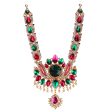 Stone Haram & Stone Necklace Set - 14 x 4 Inches | Multicolour Stone Jewelry  Jewellery for Deity Hot on Sale