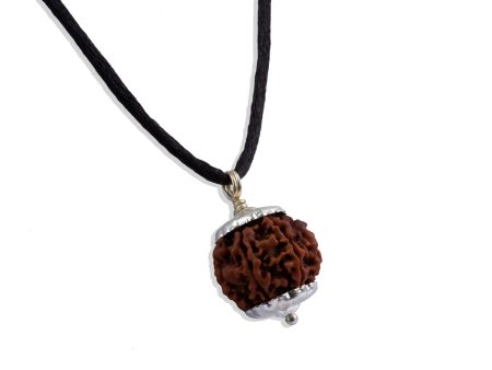 5 Face Rudraksha Pendant | White Cup Rudraksha Pendant  Nepali Rudraksh Bead Locket for Men & Women Online now