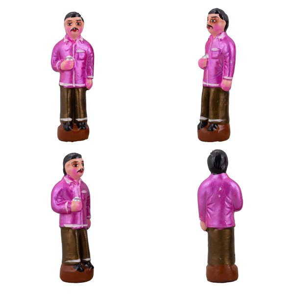 Tea Shop Clay Golu Bommai Set - 7 x 3 Inches | Giri Golu Doll  Navaratri Golu Bomma Gombe Bommai Fashion