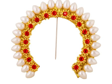 Artificial Flower Arch | Stone Arch  Moti Arch  Jewellery for Deity  Assorted Colour and Design For Sale