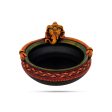 Urli - 4 x 8 Inches | Terracotta Clay Painting Uruli  Ganesh Design Flower Pot for Home Decor For Discount