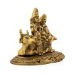 Shiv Parivar Idol - 6 x 6.75 Inches | Gold Polish Shiv Pariwar Murti  Aluminium Shiv Parivar for Pooja  660 Gms Approx Supply