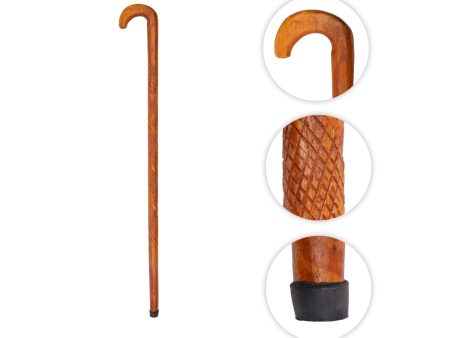 Walking Stick | Wooden Walking Stick  Yellow Polish Wood Stick for Old Man Supply