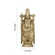 Balaji Murti - 5 x 2 Inches | Gold Polish Balaji Standing Statue  Tirupati Balaji Idol for Pooja Online now