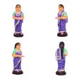 Seemantham Clay Golu Bommai Set - 7 x 3 Inches | Giri Golu Doll  Navaratri Golu Bomma Gombe Bommai Supply