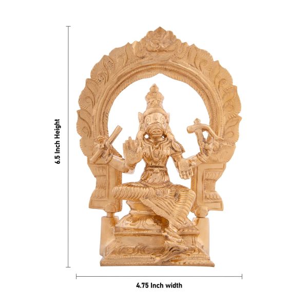 Varahi Amman Statue with Arch - 6.5 x 4.75 Inches | Panchaloha Idol  Varahi Amman Idol with 4 Hands for Pooja Hot on Sale