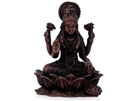 Laxmi Devi Statue - 2 x 1.5 Inches | Lakshmi Statue Sitting On Lotus   Copper Idol  Maha Laxmi Idol for Pooja  70 Gms Approx Sale