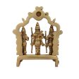 Ram Darbar Statue with Arch - 7 x 5.5 Inches | Brass Statue  Ram Darbar Murti for Pooja  1.092 Kgs Approx on Sale