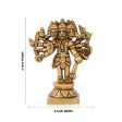 Panchamuga Hanuman - 4 x 3 Inches | Anjaneya Statue  Antique Brass Statue  Hanuman Murti for Pooja For Cheap