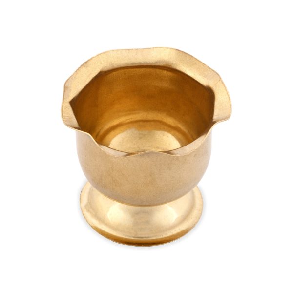 Brass Cup - 1.5 x 1.75 Inches | Brass Bowl  Chandan Cup for Pooja  15 Gms Approx on Sale