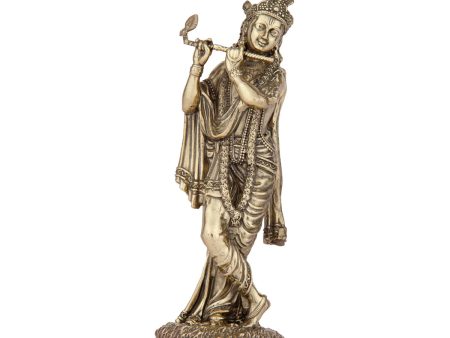 Krishnan Statue - 6 x 1.5 Inches | Brass idol  Krishna Flute Statue for Pooja  230 Gms Approx Online Hot Sale