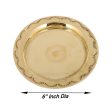 Brass Plate - 6 Inches | Pooja Thali  Thali Plate for Home  50 Gms Approx Discount