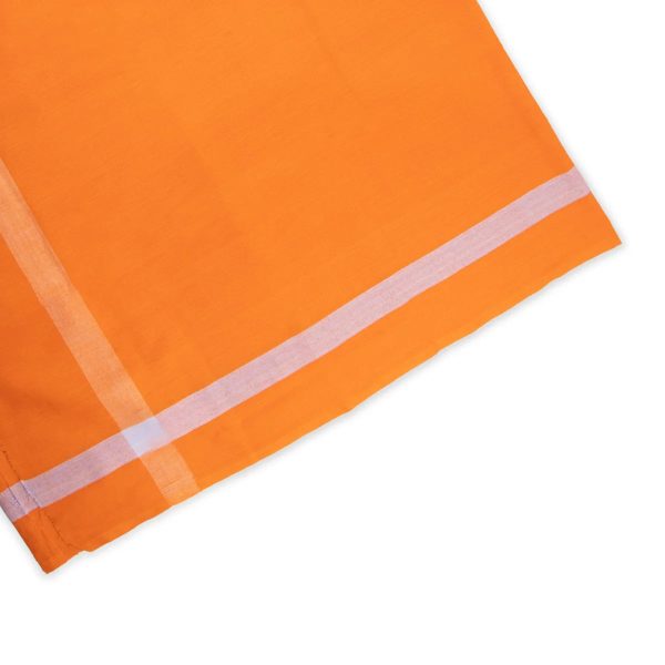 Angavastram - 30 x 60 Inches | Thundu  Orange Colour Towel  Melmundu for Mens Discount