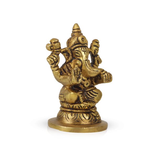 Ganesh Murti - Oval - 3 Inches | Antique Statue   Vinayagar Statue  Ganesha Idol for Pooja Online now