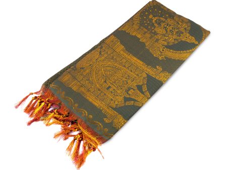 Shawl  - 2 Mtr - Alamelu Balaji| Ponnadai Jari Shawls for Men  Assorted Colour and Design on Sale