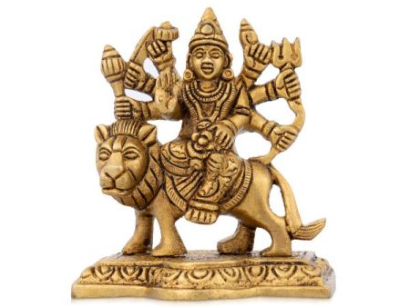 Durga Murti - 4 Inches | Brass Idol  Antique Durga Maa Murti  Durga Idol for Pooja  300 Gms Approx Fashion