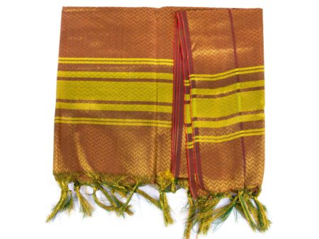 Shawl  - 2 Mtr - Emperor| Ponnadai Jari Shawls for Men  Assorted Colour and Design Online now