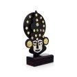 Kathakali Head with Stand - 10 x 5.5 Inches | Wooden Kathakali Face  Painted Kathakali Face for Home Fashion