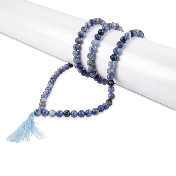 Sodalite Mala - 16 Inches | Stone Mala  Japa Mala for Meditation Online Sale