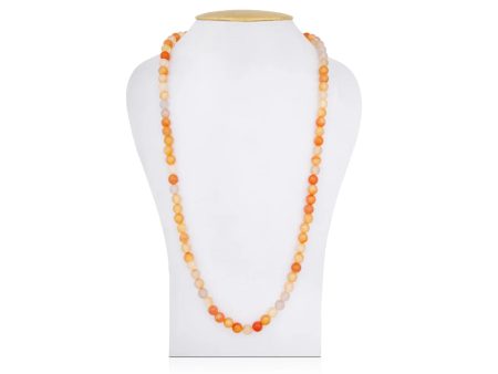 Carnelian Mala - 19 Inches | 8 Mm  Carnelian Mala Beads  Crystal Mala for Men & Women Online Sale