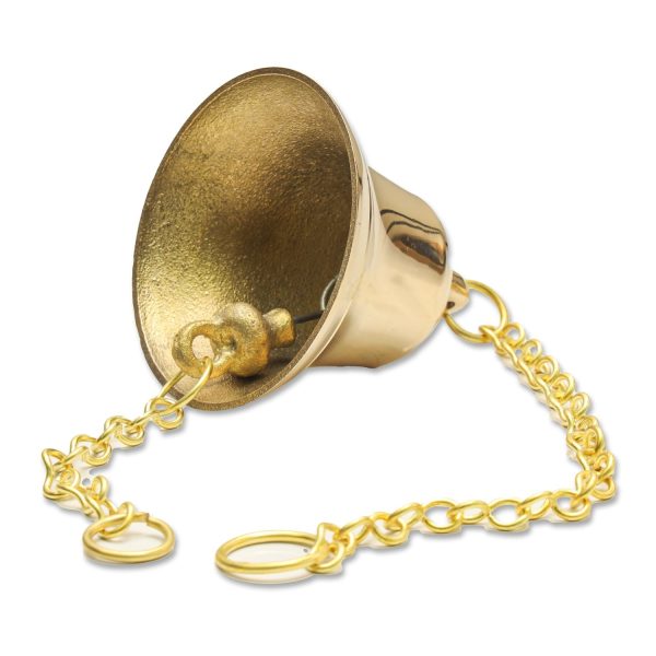 Brass Bell - Enamel - 3.2 Inches | Brass Bell Hanging  Pooja Hanging Bell with Chain  Hanging Bells for Mandir Cheap