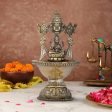 Lakshmi Balaji Lamp - 5 x 2.75 Inches | Brass Lamp  Deepam for Pooja  200 Gms Approx For Cheap