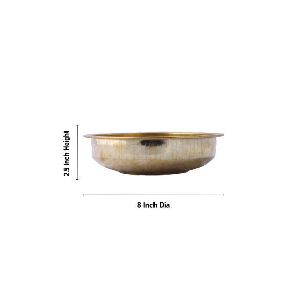 Brass Bowl - 2.25 x 8 Inches | Tharpana Chatti  Tarpana Patra for Rituals Online Hot Sale