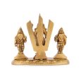 Balaji Murti | Balaji Sridevi Boodevi with Namam  Antique Brass Statue  Balaji Statue for Pooja Online Sale