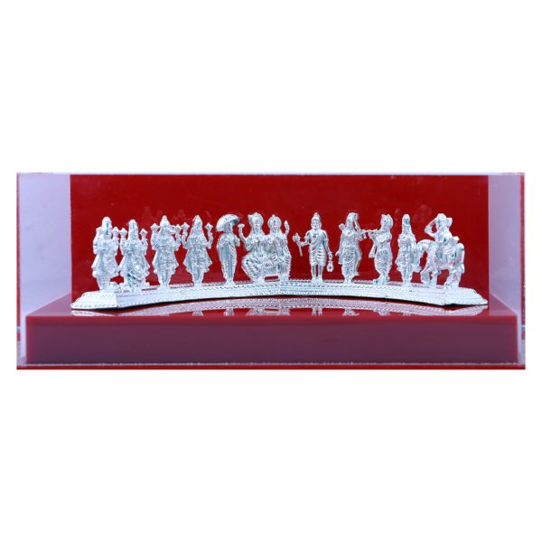 Dasavatharam Set - 3 x 8.5 Inches | Vishnu Avatar  Silver Dasavathaaram for Home For Cheap