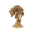 Panchamuga Hanuman - 4 x 3 Inches | Anjaneya Statue  Antique Brass Statue  Hanuman Murti for Pooja For Cheap