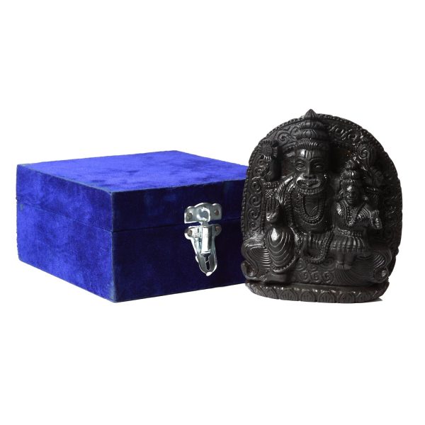 Lakshmi Narasimha Shaligram - 7 x 6.5 Inches | Lakshmi Narasimha Saligrama  Laxmi Narasimha Shaligram for Pooja For Cheap