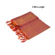 Shawl  - 2 Mtr - Murugar| Ponnadai Jari Shawls for Men  Assorted Colour and Design For Cheap