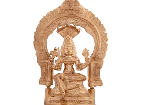 Mariamman Statue with Arch - 9.5 x 6.5 Inches | Panchaloha Idol  Mariamman Idol for Pooja  2.105 Kgs Approx For Discount